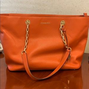 Michael Kors Mercer Chain Link Leather Tote